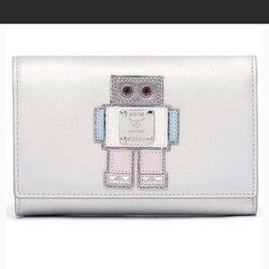 MCM Robot Trifold Leather Wallet